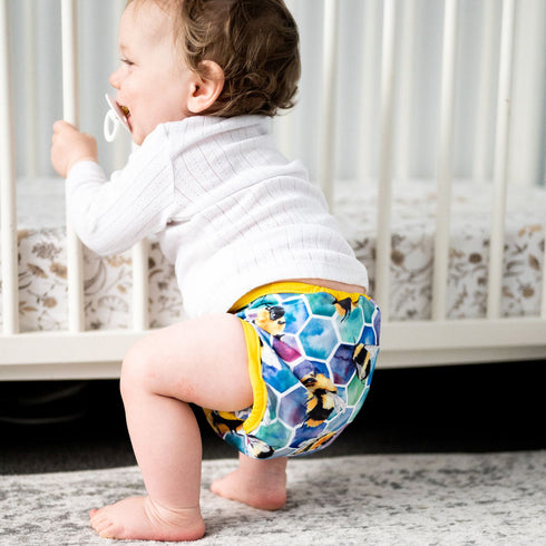 CUSTOMER MARKETPLACE | Seedling Baby Multi-fit Pocket Nappy | DELAMINATED COVER + SLACK ELASTICS